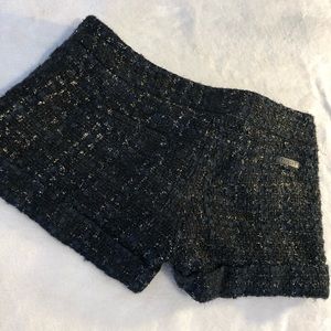 UEC Express Black Short shorts Gold Sparkles S